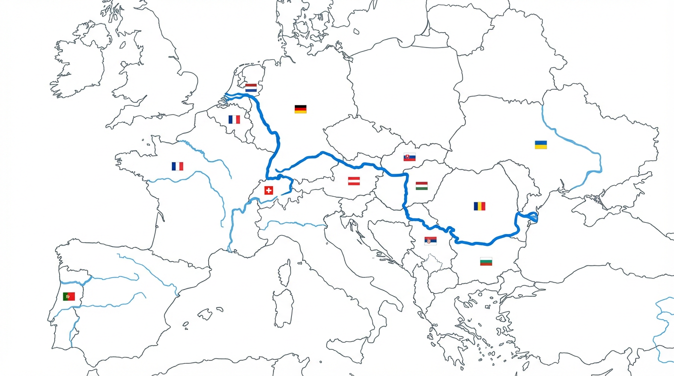 How European rivers actually map onto countries (before you pick a route)